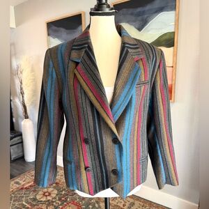 Gilmar Italy Wool Striped Vintage Jacket